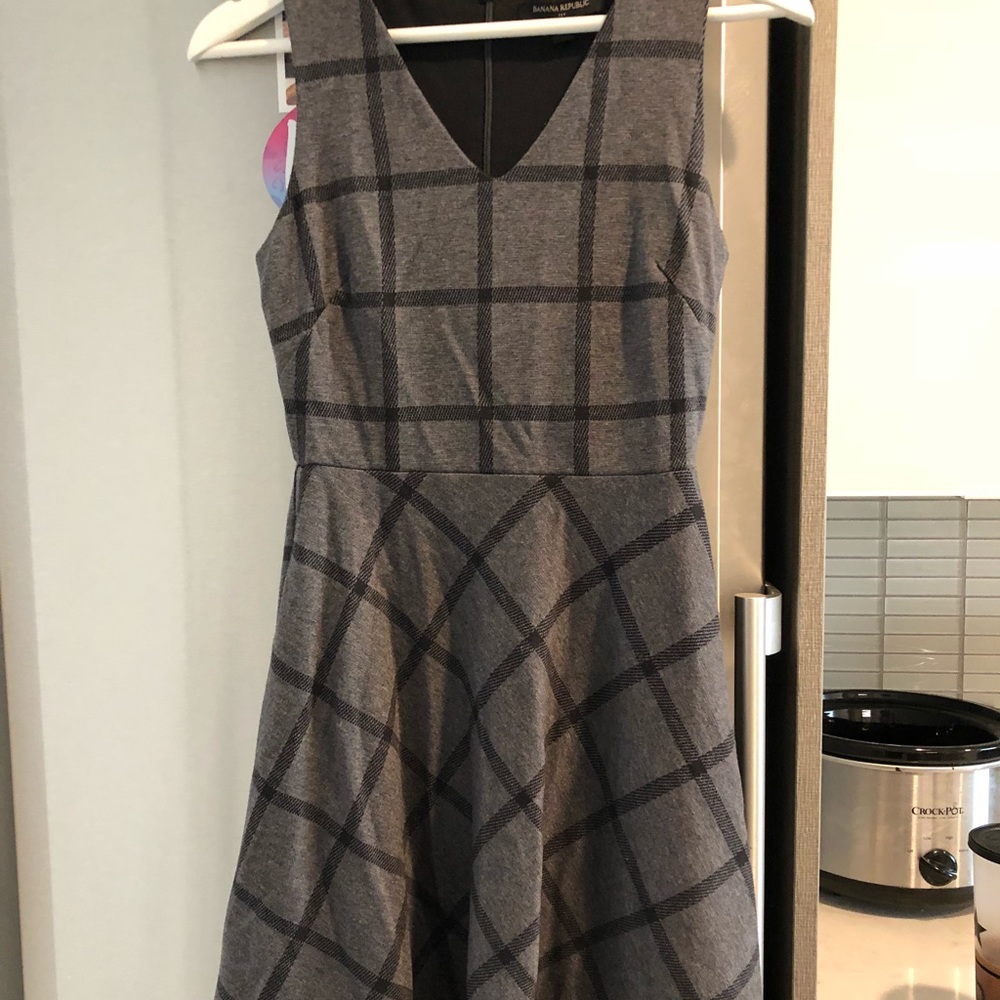 Banana Republic plaid skater dress